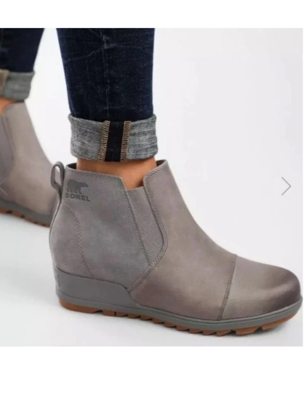 Sorel Evie Slip On waterproof leather ankle boots